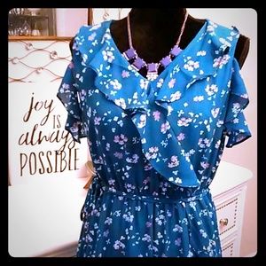 Blue Ruffle Dress